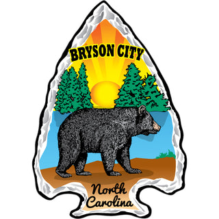 Bryson City  NC Bear Arrowhead Sticker