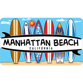 Manhattan Beach  California Six Surfboards Sticker