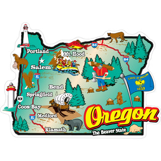 Oregon   50 States Sticker