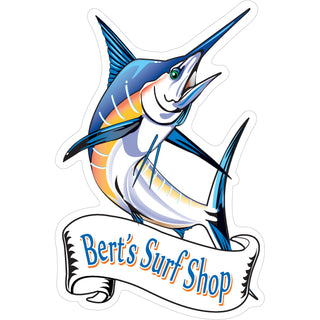 Marlin   Berts Surf Shop Sticker