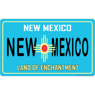 New Mexico   Blue License Plate Sticker