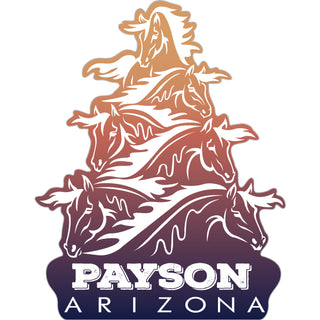 Payson Arizona Horses Black Copper Triangle Vertical Sticker