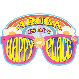ARUBA HAPPY PLACE GLASSES Sticker
