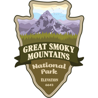 Great Smoky Mountains Arrowhead Mountain Scene Sticker
