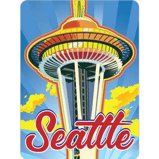 Seattle Space Needle Pop Art Design   Seattle Space Needle PopArt Design Sticker