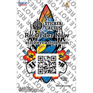 Huntington Beach Surfboard Sticker