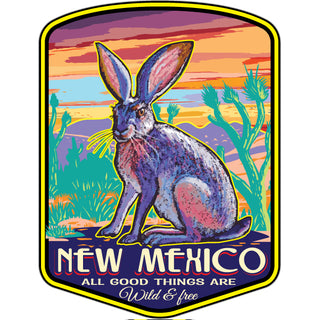 New Mexico   Desert Hare Rabbit Sticker