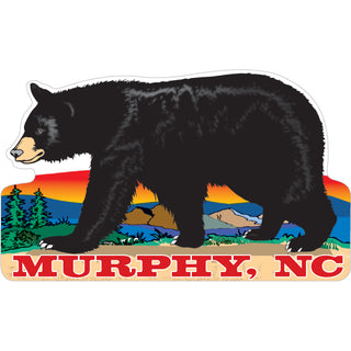 Murphy NC Black Walking Bear Sticker