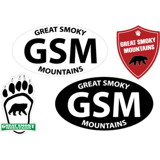 Great Smoky Mountains   4 UP Ovals & Shields Sticker