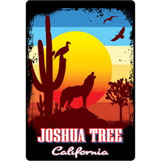 Joshua Tree  California   Chromatic Desert Animal Silhouettes Sticker