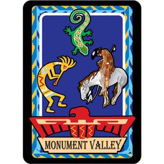 Monument Valley Kokopeli Lizard Vert Indian Sticker