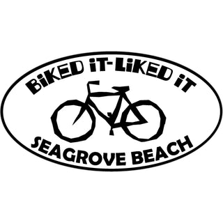 Seagrove Beach   Biked It Liked It Mountain Bike Oval Sticker