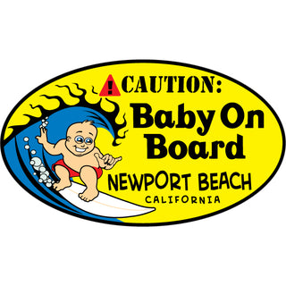 OK4 Newport Beach CA Baby on Board Oval (46671) Sticker