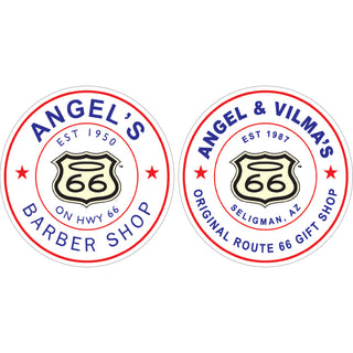 Angels's Barber Shop 2up Sticker