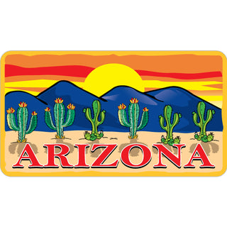 Arizona   6 Cactus Mountain Sunset Sticker