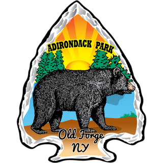 Adirondack Park Old Forge NY   Bear Arrowhead Sticker