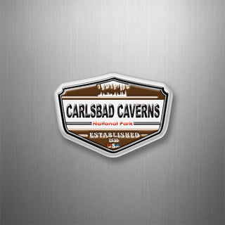 Carslbad Cavern National Park Brown Shield 3D Magnet