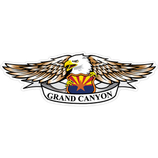 Grand Canyon   Eagle With AZ Flag Shield Sticker