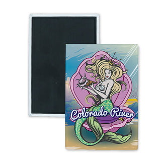Colorado River Mermaid in Shell Rectangle Badge Magnet