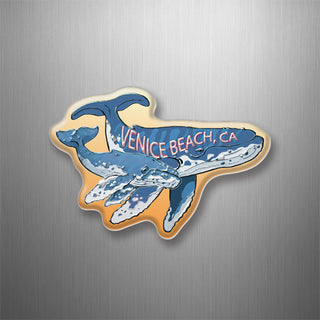 Venice Beach  CA   Whales Mother and Baby 3D Magnet