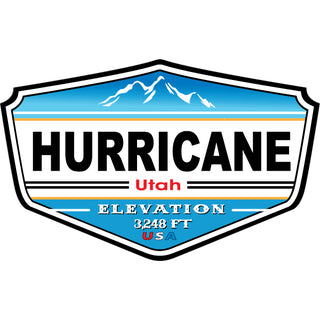 OK4 Hurricane Utah Mountain Shield Blue Sticker