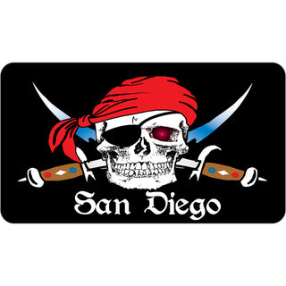 San Diego   Skull Cross Swords Sticker