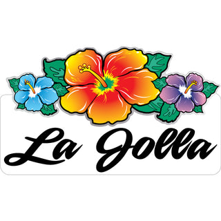 La Jolla   Triple Hibiscus Sticker