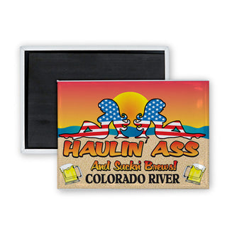 Colorado River   Haulin Ass Rectangle Badge Magnet