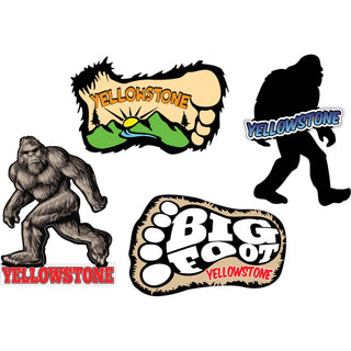 Bigfoot 4 UP   Silhouette  Angry Bigfoot  Big Hairy Foot  Mountain Sunset in Foot Sticker