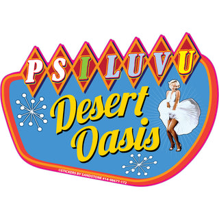 OK4 Palm Springs  CA Desert Oasis Retro Sign w Marilyn Monroe Sticker