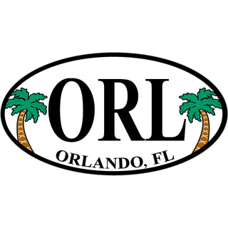 OK4 Orlando  FL ORL Palm Tree Euro (00501) Sticker