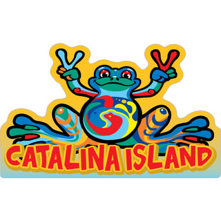 Catalina Island Peace Frog Sticker