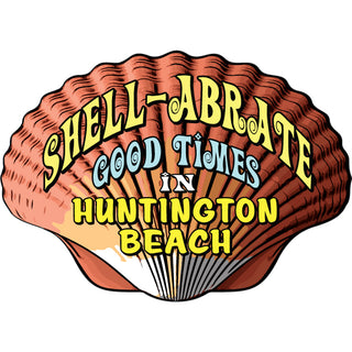Huntington Beach   Shell Abrate Good Times Sticker