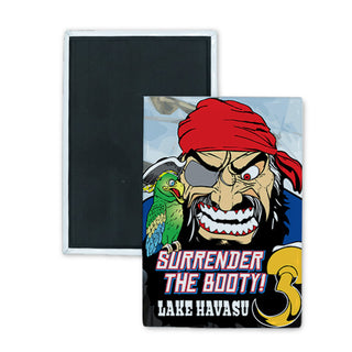 Lake Havasu Surrender The Booty Pirate Rectangle Badge Magnet