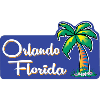 OK4 Orlando  FL Palm w Purple BG (00148) Sticker