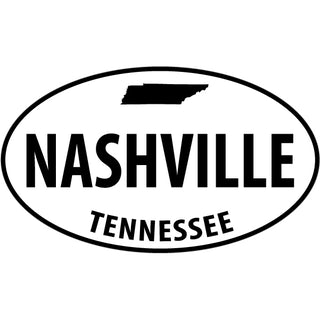 Nashville Euro Oval Sticker
