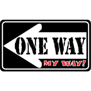 Novelty   One Way My Way Sticker