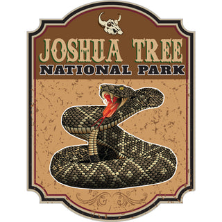 Joshua Tree Rattlsnake Brown Sign Sticker