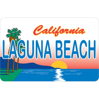 Laguna Beach CA Palms Sunset License Plate Sticker