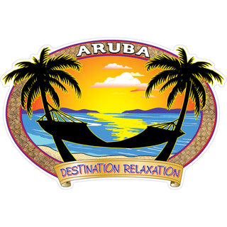 Aruba   Destination Relaxation Hammock Sticker