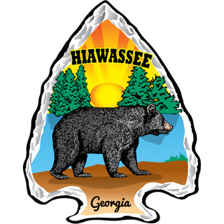 hiawassee georgia arrowhead bear Sticker