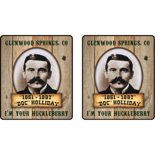 CUPPA 03533C Doc Holiday 2 UP Rectangles Sticker