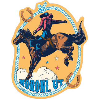 MORONI UTAH COWBOY BRONCO Sticker