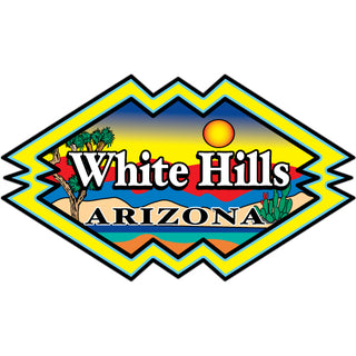 White Hills  AZ Yellow Geometric Design Sticker