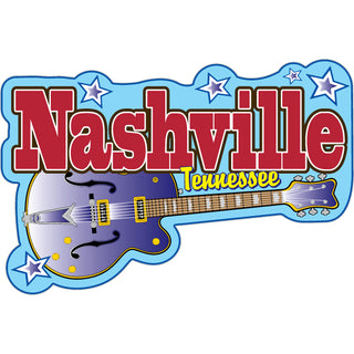 Nashville Guitar and Stars mini Sticker