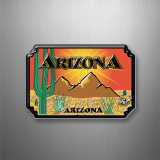 Arizona   Cactus Mountains 3D Magnet