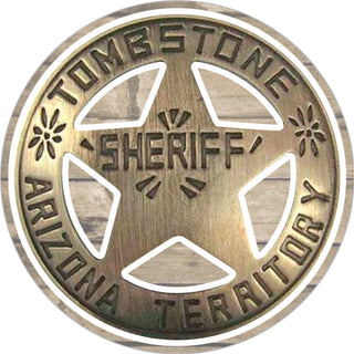 Tombstone  Arizona   Territory Sheriff Badge Sticker