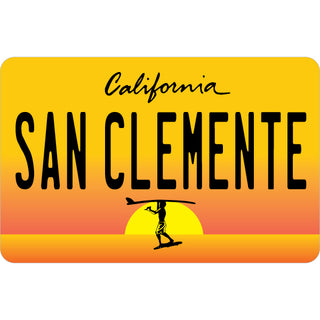San Clemente   Endless Summer License Plate Sticker