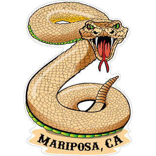 Mariposa  CA   Rattlesnake Sticker