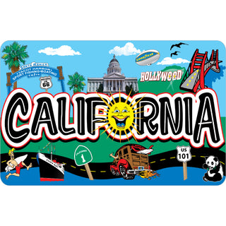 California   State Icons Sticker